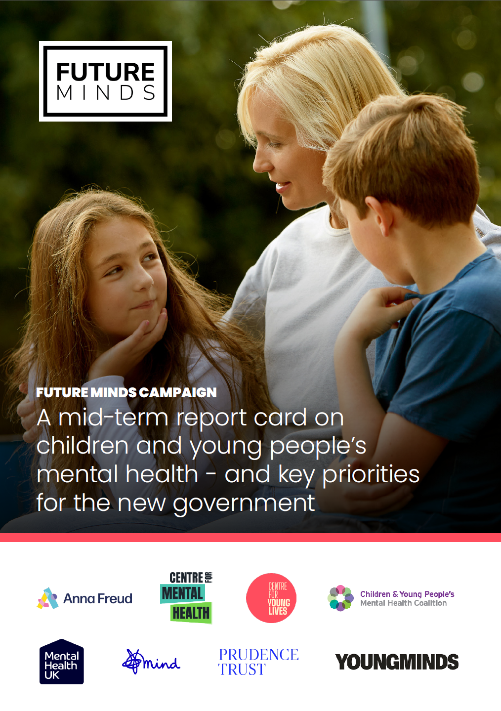 Future Minds report cover with photo of a mother with two children